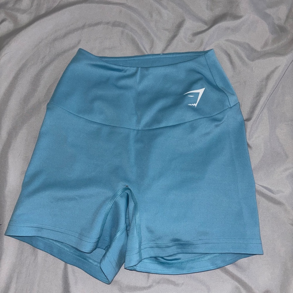 Blue gymshark workout shorts